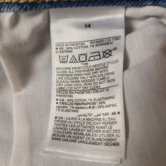 Old Navy High Rise O.G. Straight Secret Smooth Pockets Distressed Jeans Size 14 - Picture 6 of 15